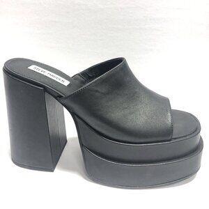 Steve Madden Women’s Cagey, Black Block Heel Sandals, Size 10M